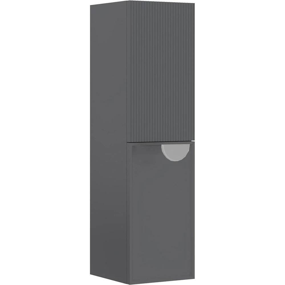 Orka Molino 40 Cm Sol Mat Gri Boy Dolabı (Krom Kulp)