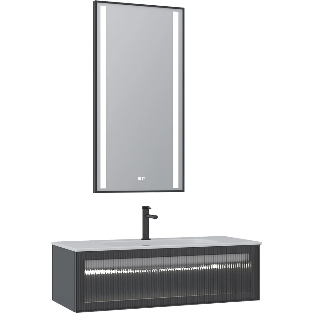 Orka Urban 100 Cm Mat Antrasit Banyo Dolabı Takımı