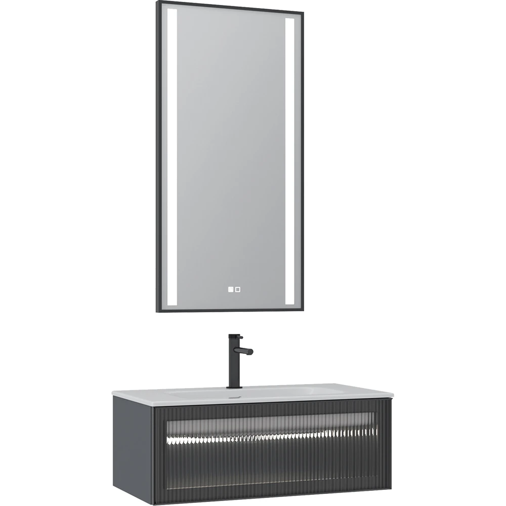 Orka Urban 80 Cm Mat Antrasit Banyo Dolabı Takımı