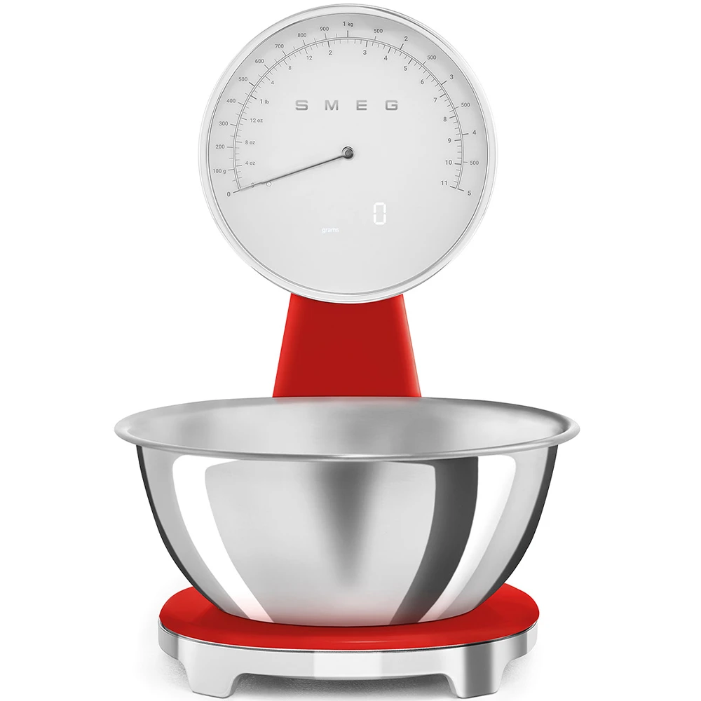 Smeg Kırmızı Retro Analog Mutfak Tartısı - KSF01RDWW