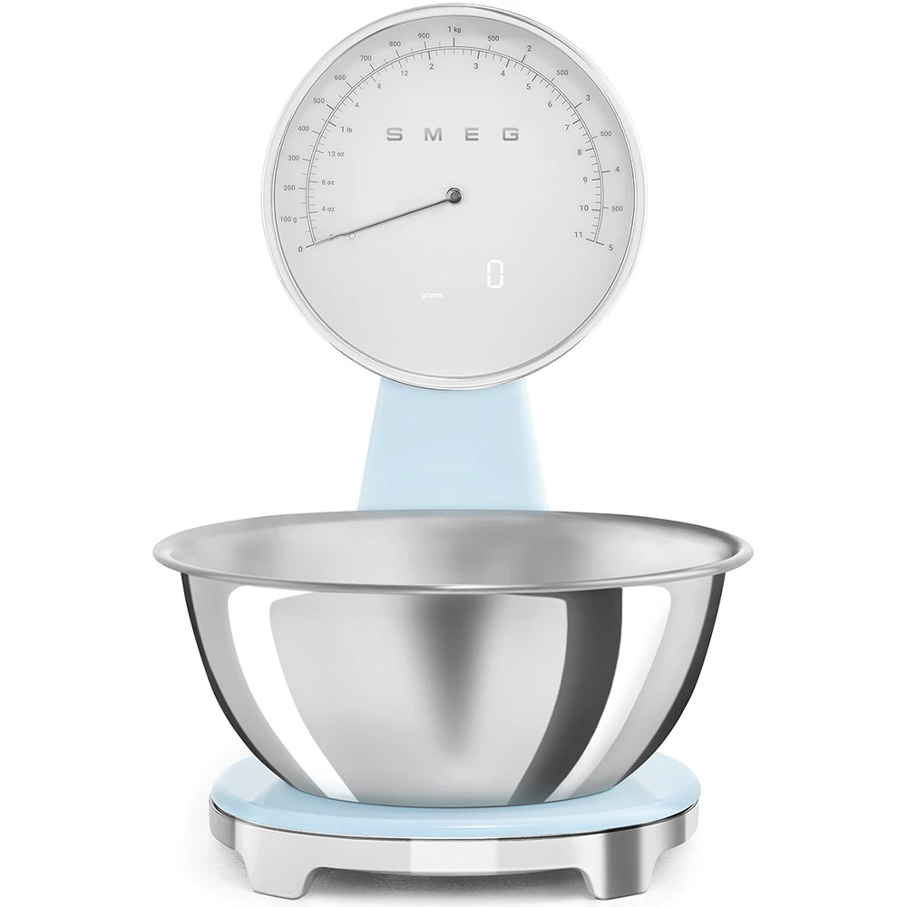 Smeg Pastel Mavi Retro Analog Mutfak Tartısı - KSF01PBWW