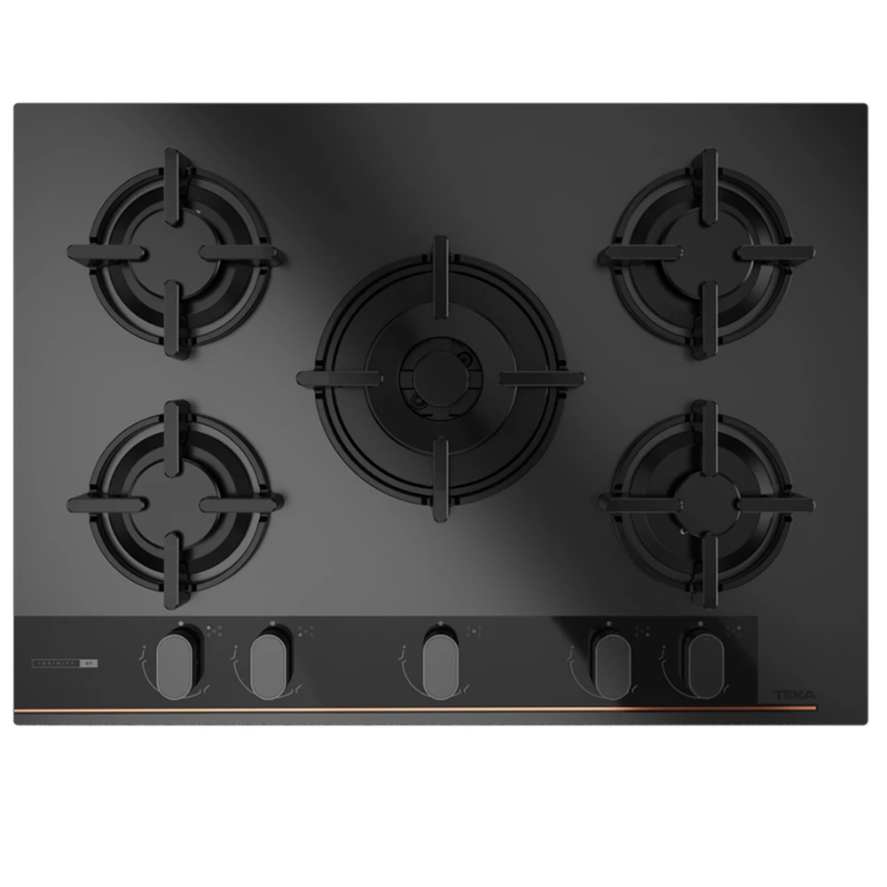Teka GBC 75-G1 GB Siyah Mat Infinity G1 70 cm Cam Gazlı Ocak