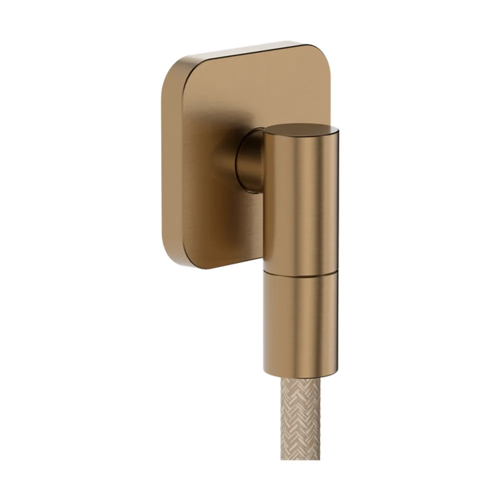 Hansgrohe FixFit Fine Q Mat Bronz Çek Valfli Duş Çıkış Dirseği - 28884140