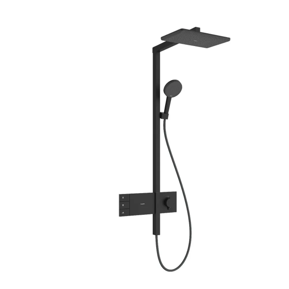 Hansgrohe Raindance Alive Q 210/340 2jet ShowerSelect Comfort Mat Siyah Termostatlı Duş Kolonu - 24590670