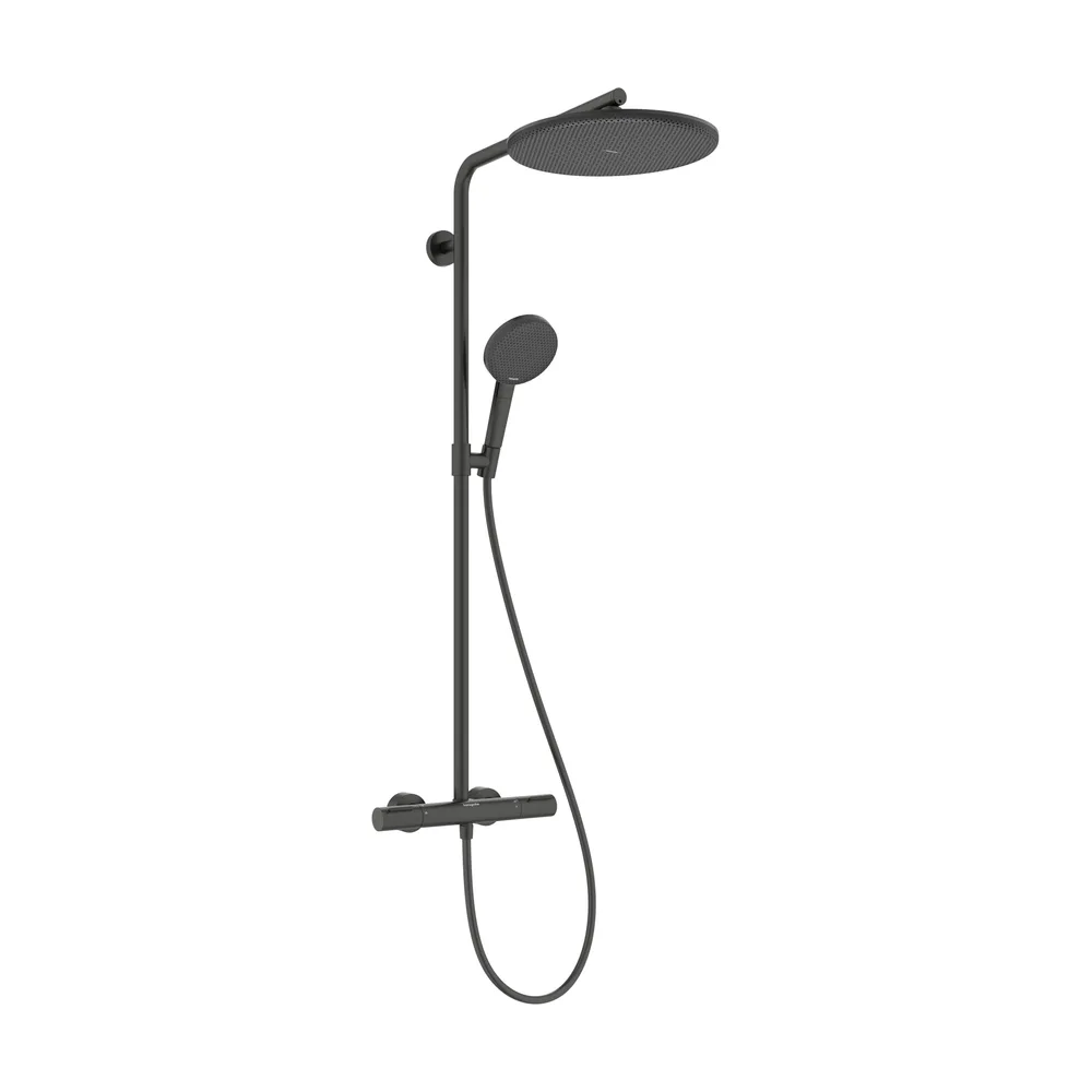 Hansgrohe Raindance Alive S Puro 300 1jet Ecostat Element Mat Siyah-Krom Termostatlı Duş Kolonu - 24592340