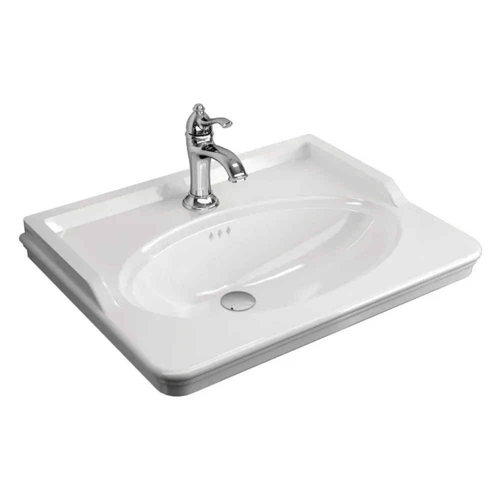 Kale Artdeco 65x50 Cm 3 Armatür Delikli Etajerli Lavabo - 310200200219