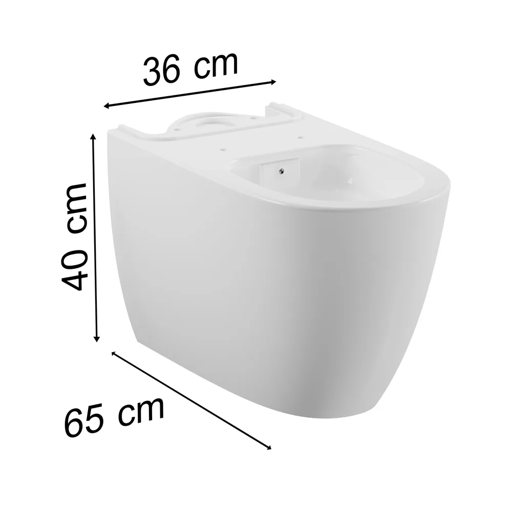 Vitra Sento Rim-ex 65 cm Duvara Tam Dayalı Beyaz Takım Klozet