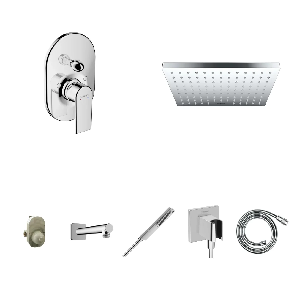 Hansgrohe Vernis Shape 2 Çıkış Ankastre Duş Seti - Vernis Shape 230