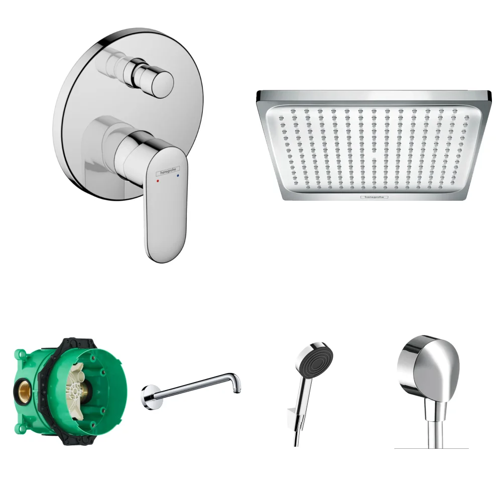 Hansgrohe Vernis Blend 2 Çıkış Ankastre Duş Seti - Crometta 240