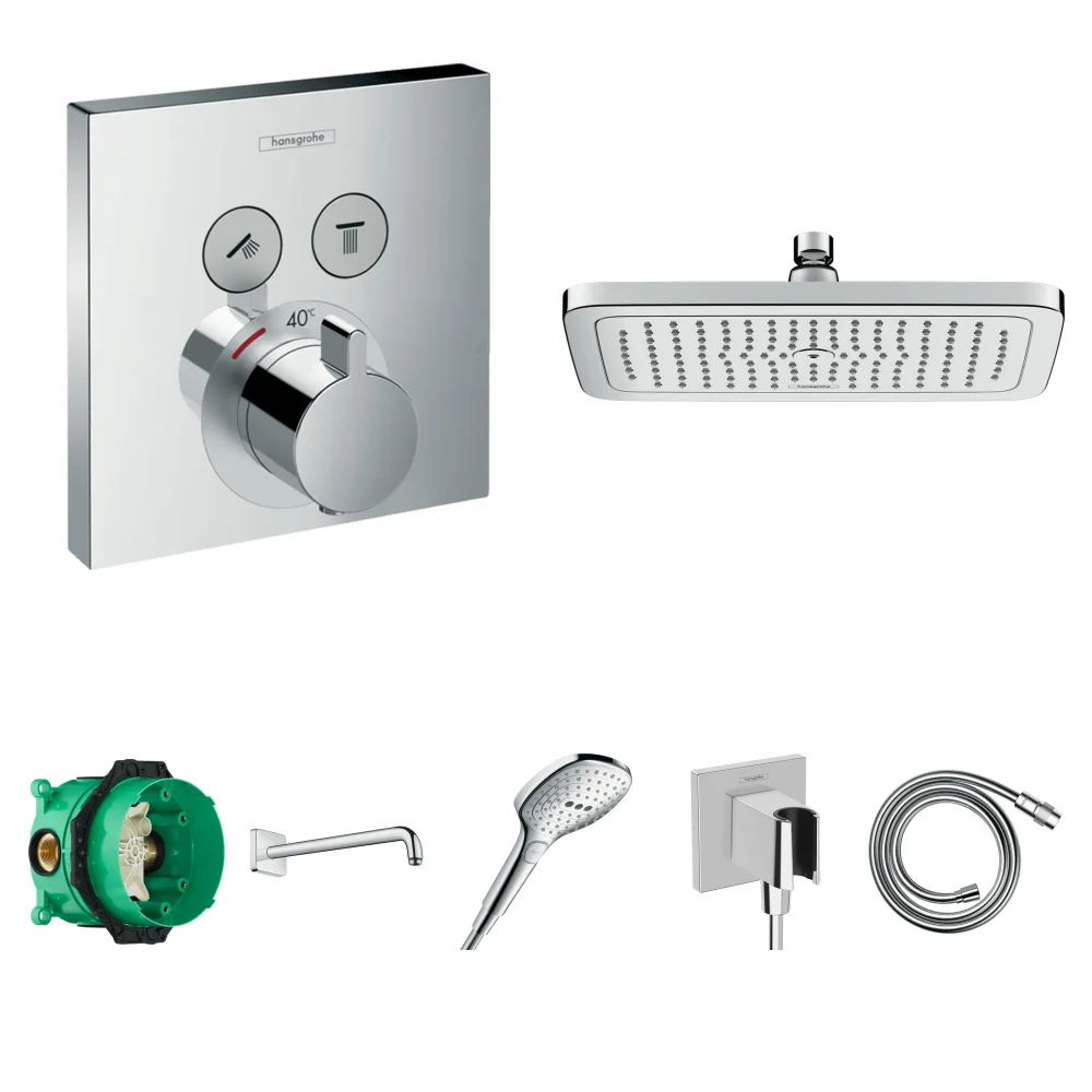 Hansgrohe ShowerSelect 2 Çıkış Ankastre Duş Seti - Croma E 280