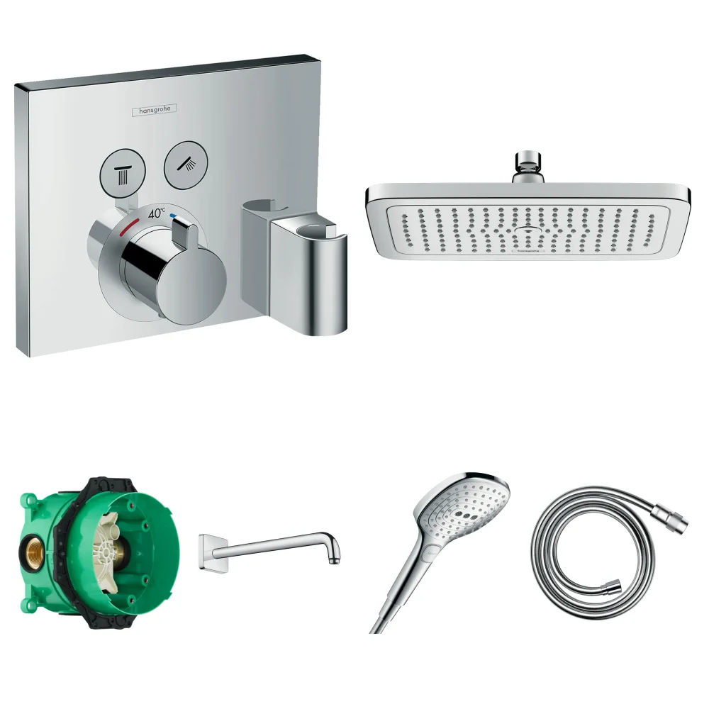 Hansgrohe ShowerSelect 2 Çıkış Ankastre Duş Seti - Croma E 280