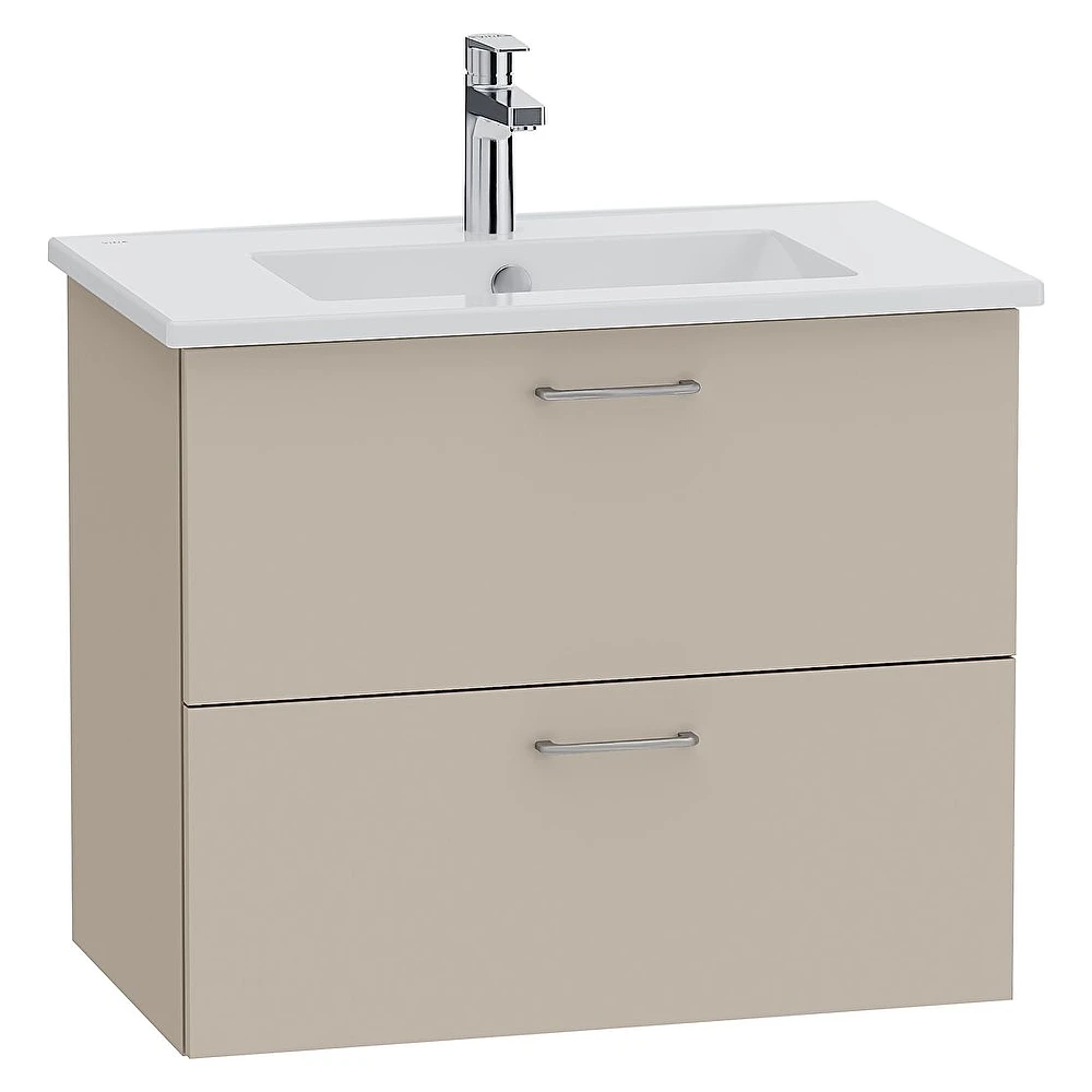 Vitra Viora 80 Cm Mat Bej İki Çekmeceli Lavabo Dolabı