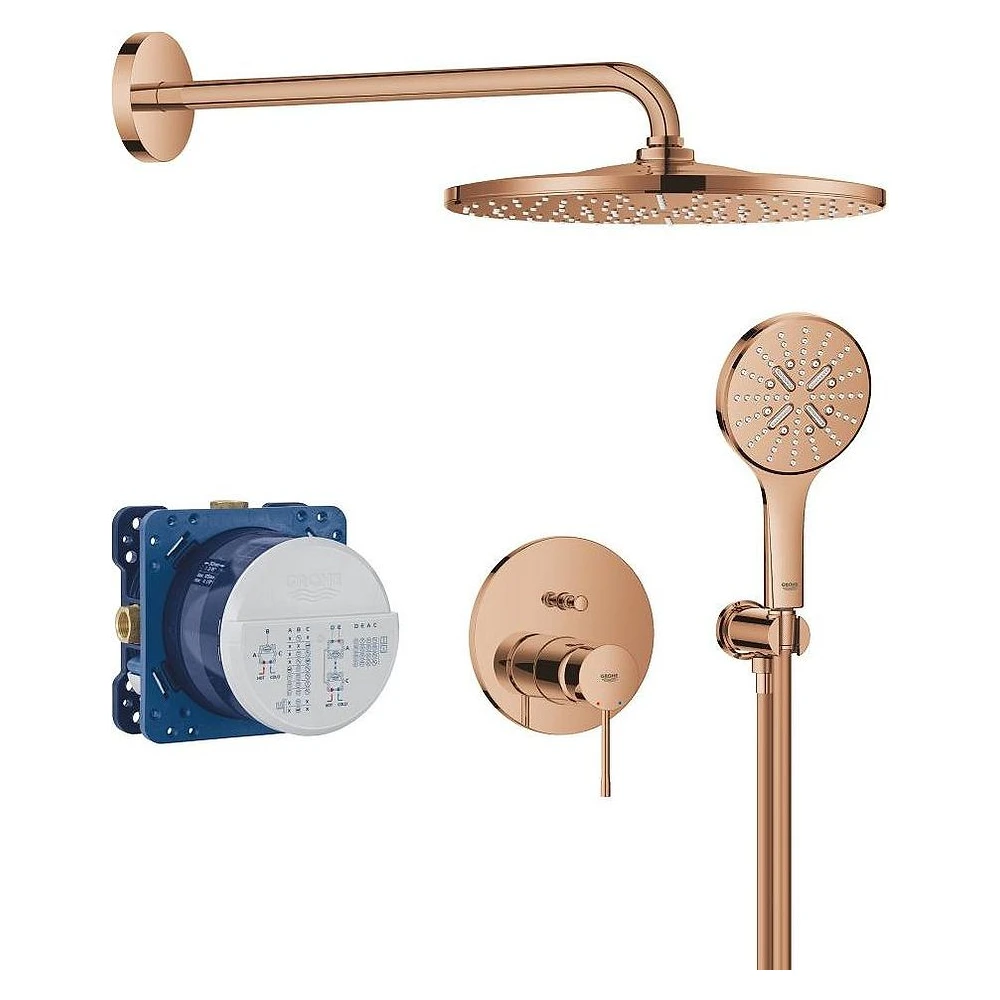 Grohe Essence New Bronz Duvardan Duş Sistemi