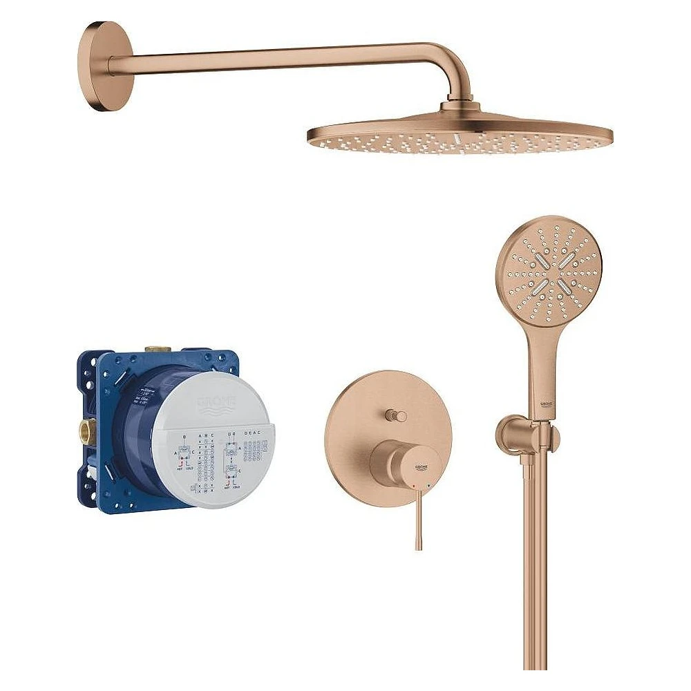 Grohe Essence New Bronz Fırçalanmış Duvardan Duş Sistemi