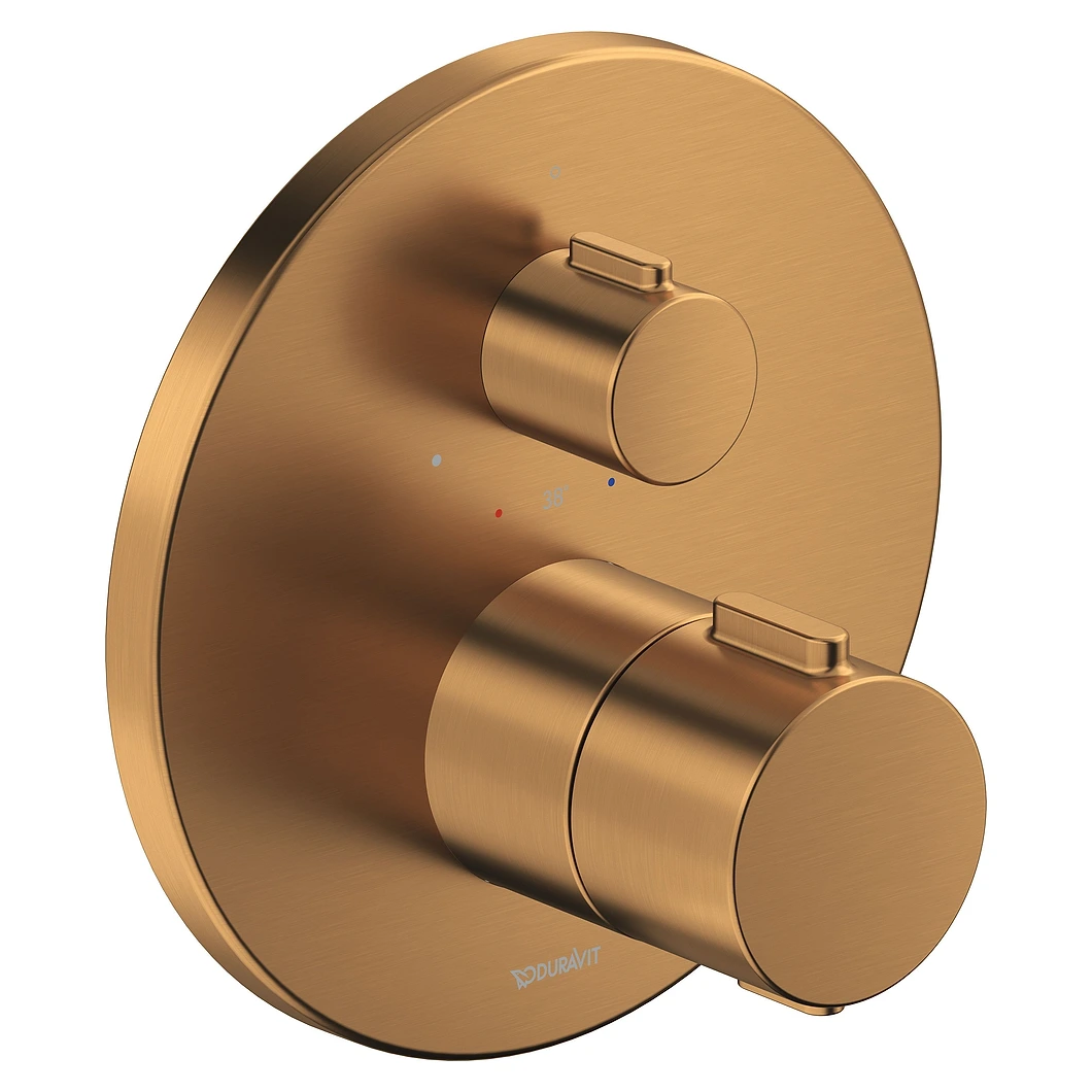Duravit 1 Çıkışlı Bronz Termostatik Ankastre Batarya