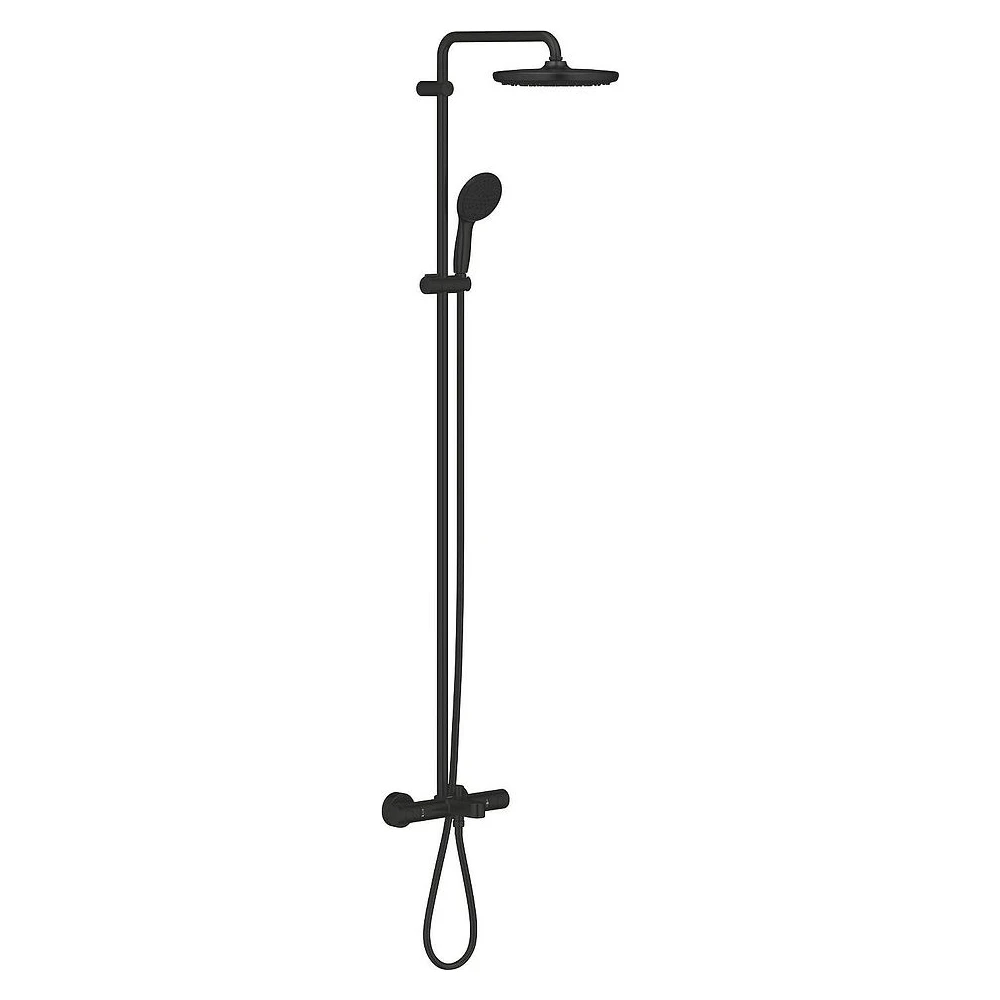 Grohe Tempesta Siyah 25 Cm Termostatik Banyo Duş Sistemi