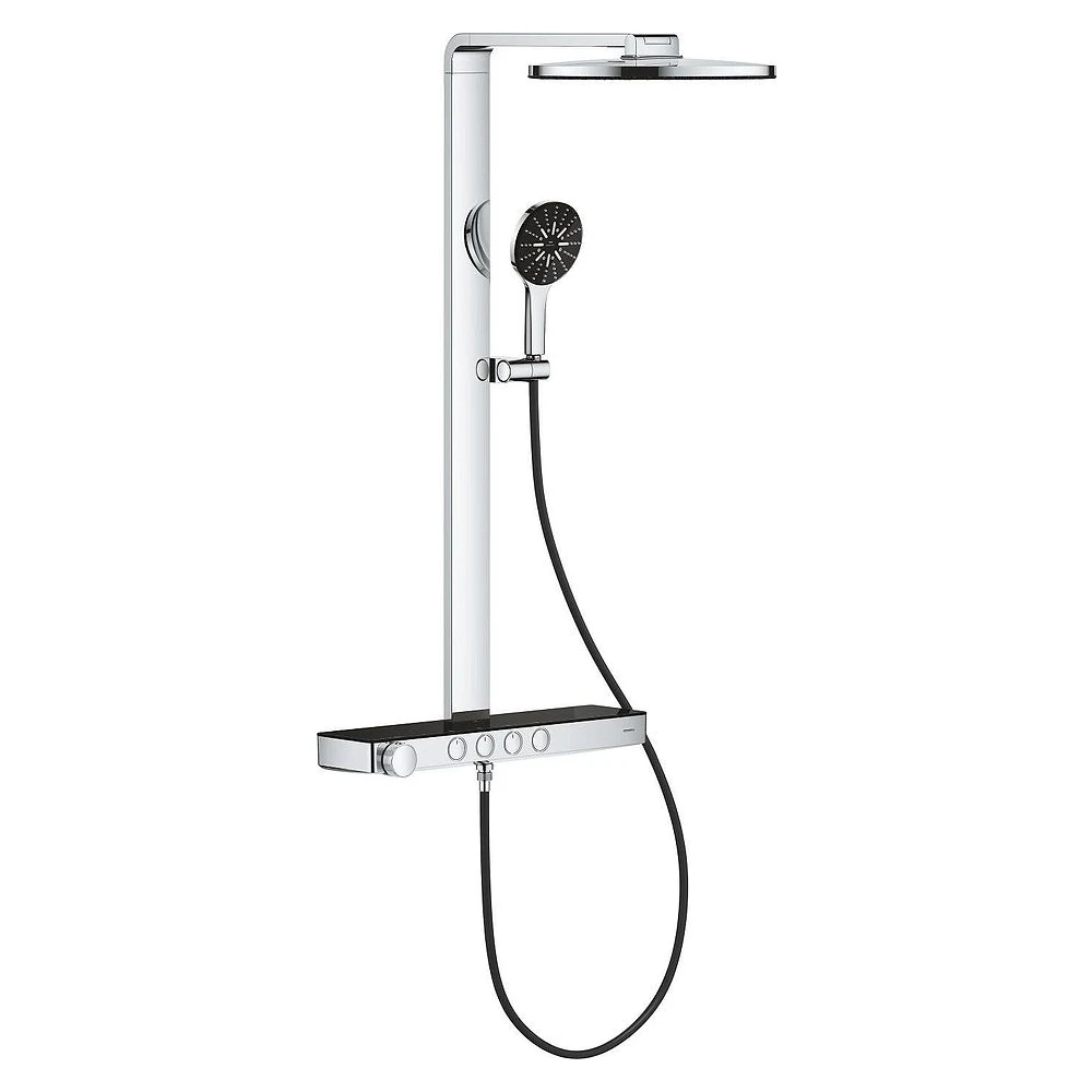 Grohe Rainshower Aqua Pure Krom Siyah Duş Sistemi
