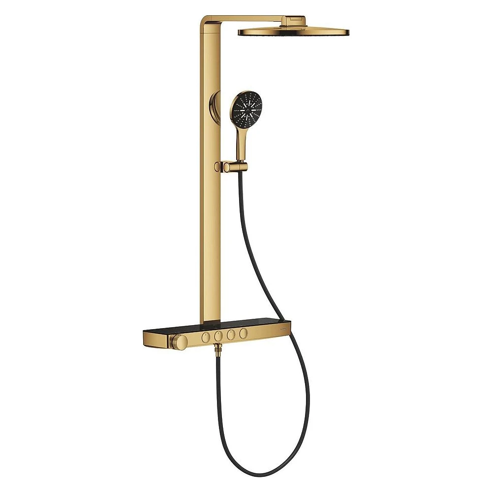 Grohe Rainshower Aqua Pure Altın Termostatik Duş Sistemi