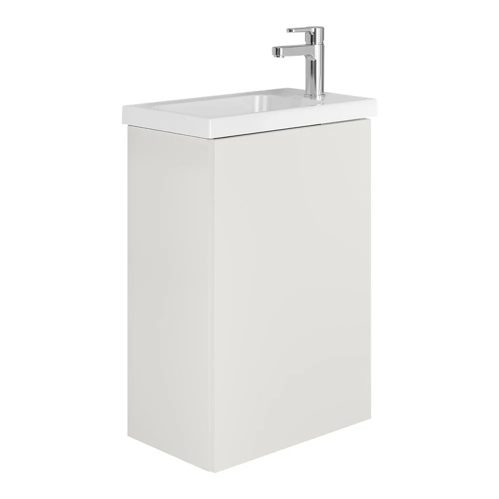 Kale Minimalist 50 Cm Beyaz Lavabolu Banyo Dolabı