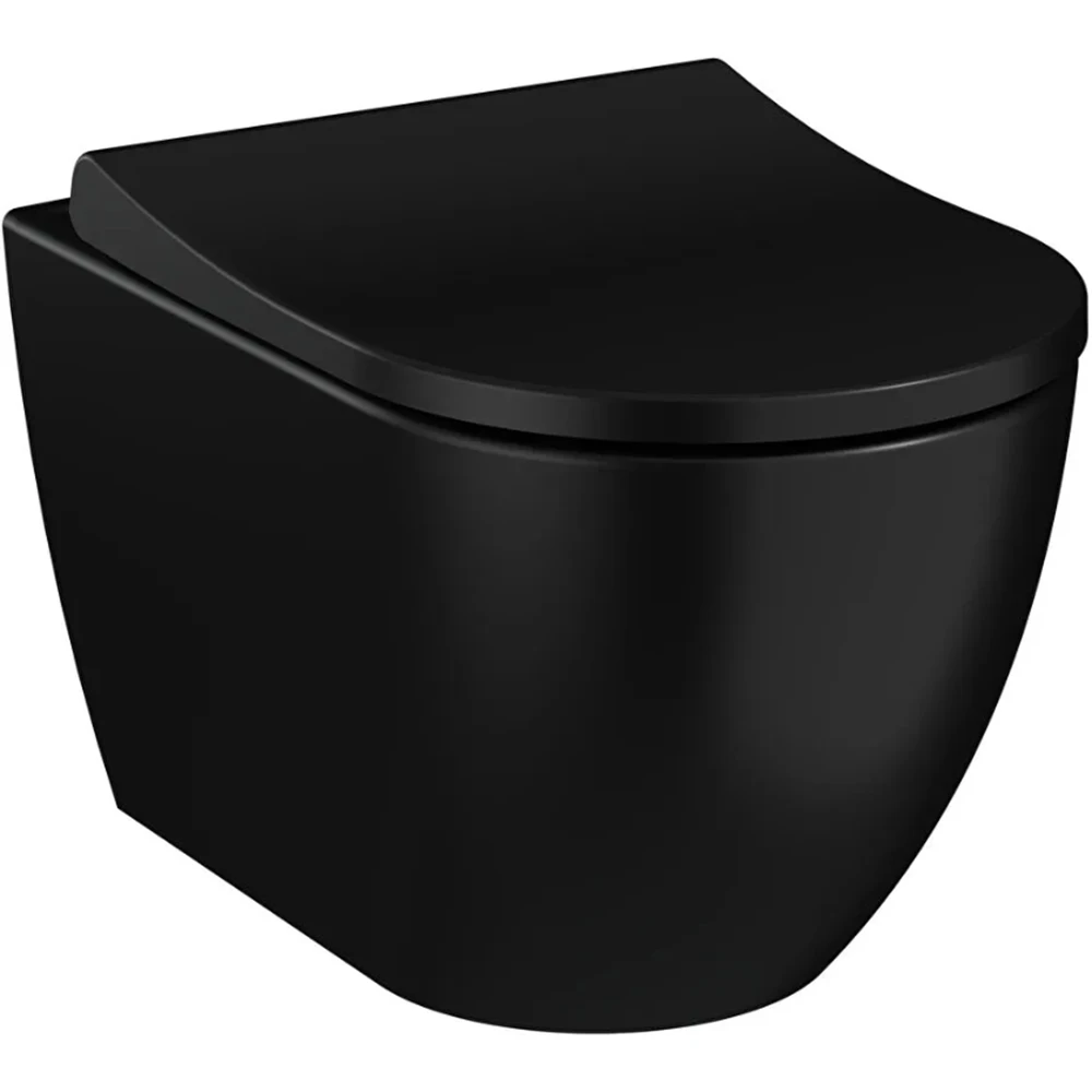 Vitra S60 SmoothFlush Mat Siyah Asma Klozet - 7510B083-0090